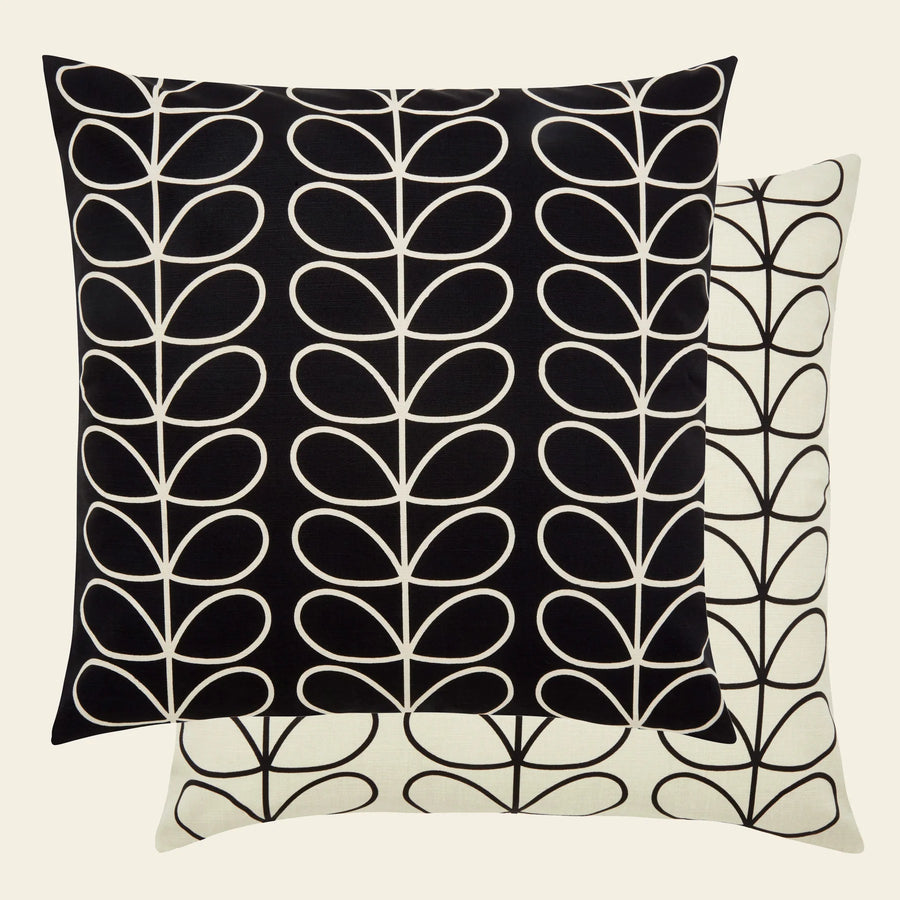 Orla Kiely Small Linear Stem Cushion - Monochrome