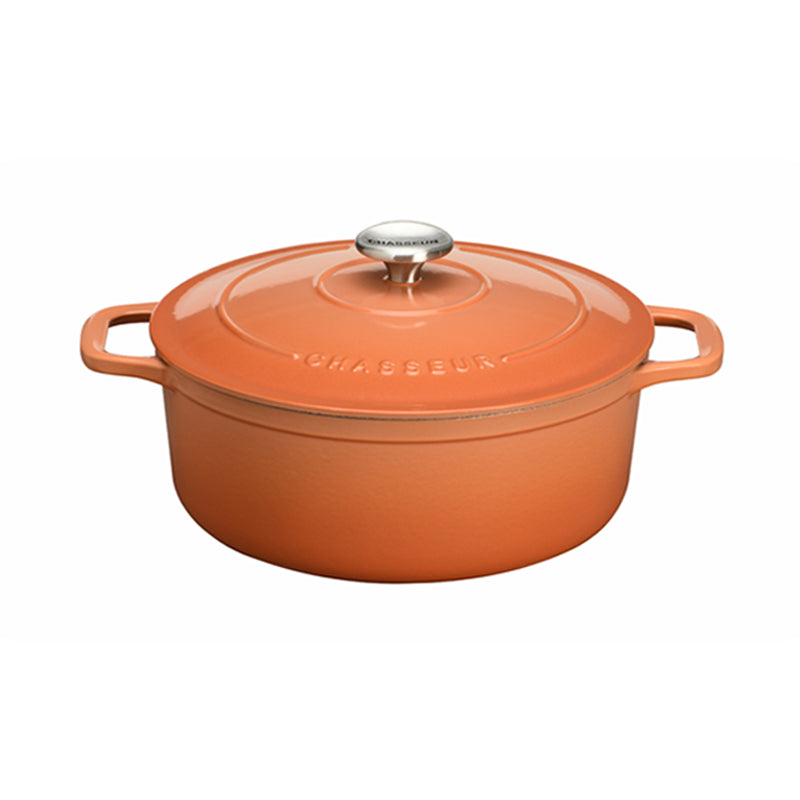 Chasseur Cast Iron Round Casserole, Matte Black