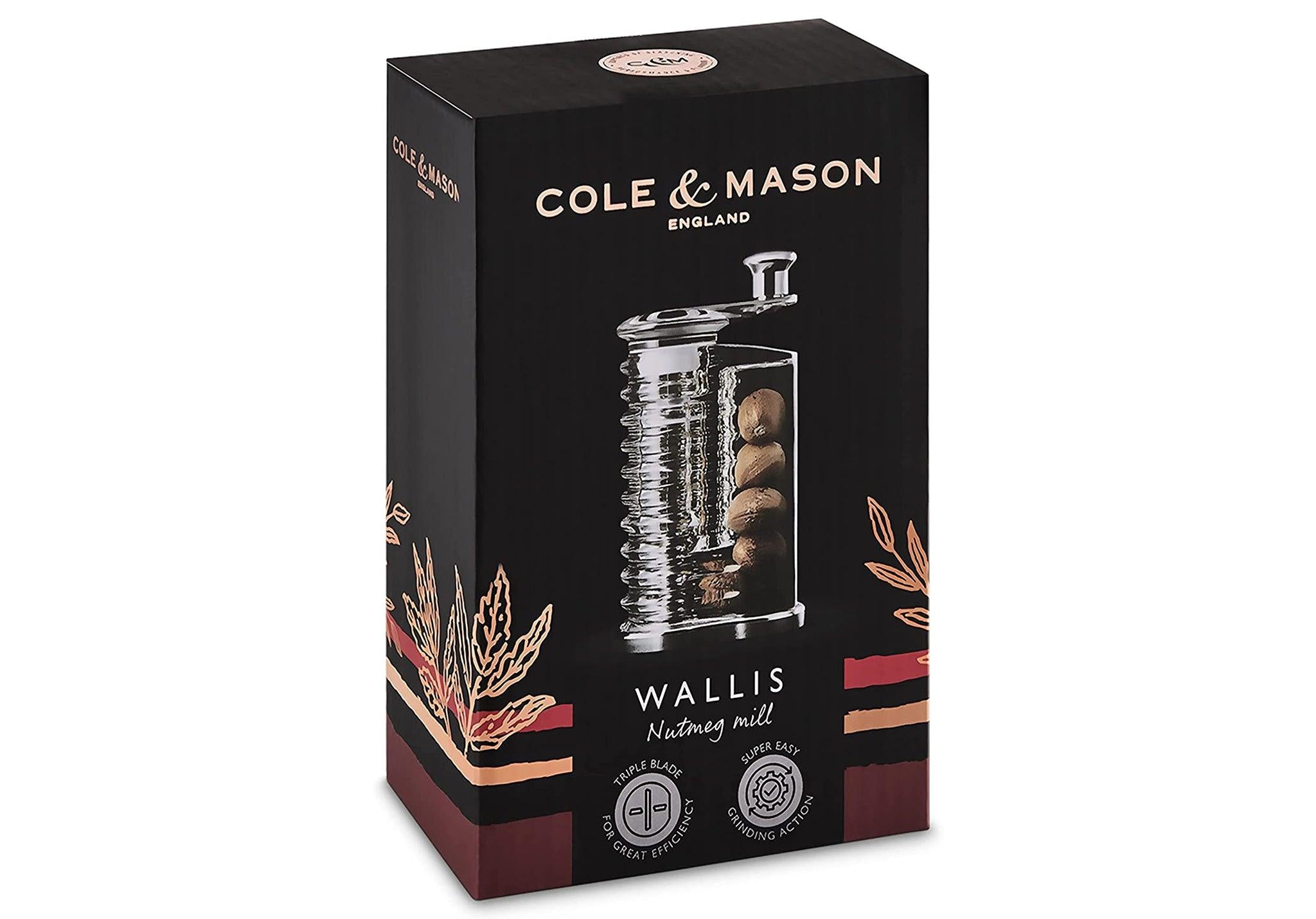 Cole & Mason Premium 16 Jar Filled Herb & Spice Carousel, Stainless Steel & Glass, 25.5cm