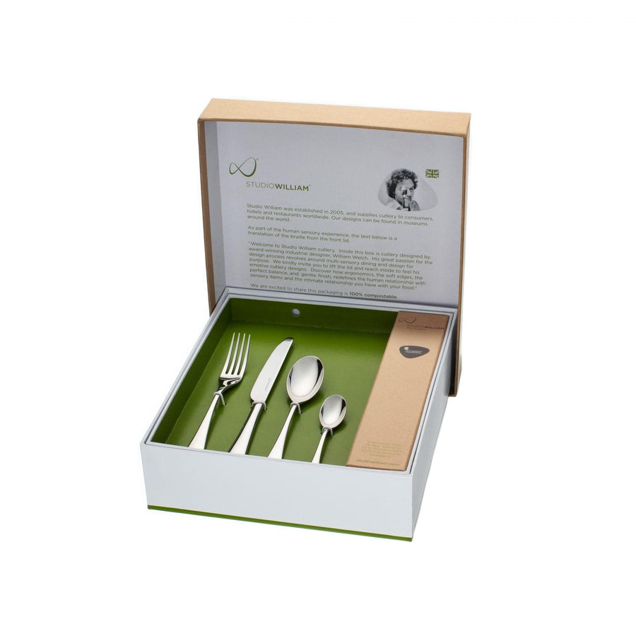 Studio William Olive Satin 24 Piece, 6 Person Cutlery Set - Millys Store