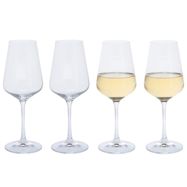 Dartington Crystal Cheers White Wine Glass, Set of 4