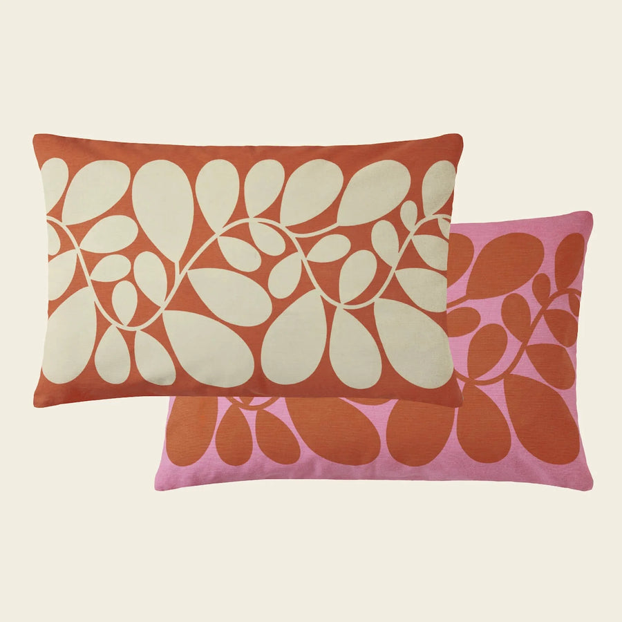 Orla Kiely Sycamore Stripe Cushion Tomato / Pink