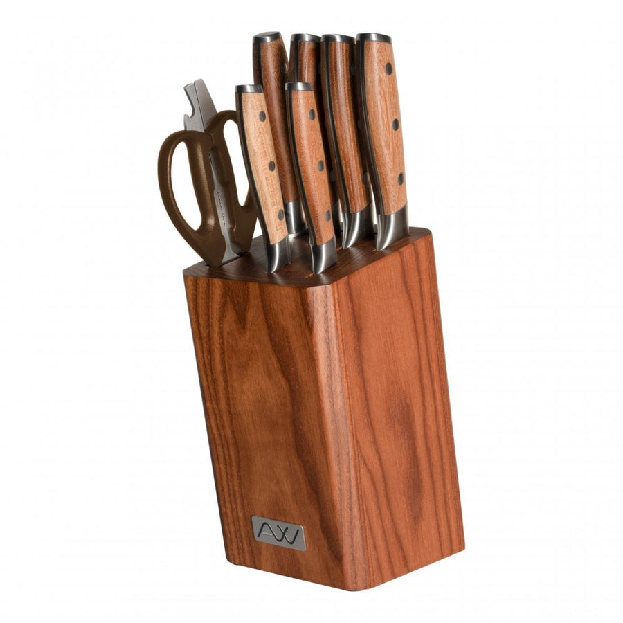 Rockingham Forge Ashwood 8 Piece Knife Block Set