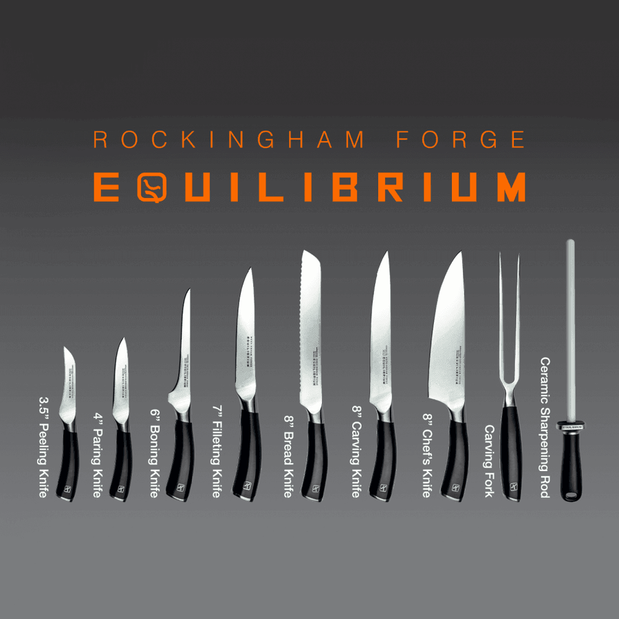 Rockingham Forge Equilibrium Rockingham Forge 10 Piece Knife Set with Soft Roll Case