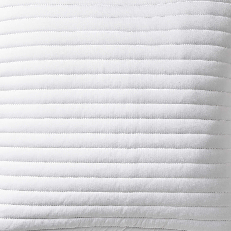 Bianca White Quilted Lines Filled Cushion - Millys Store