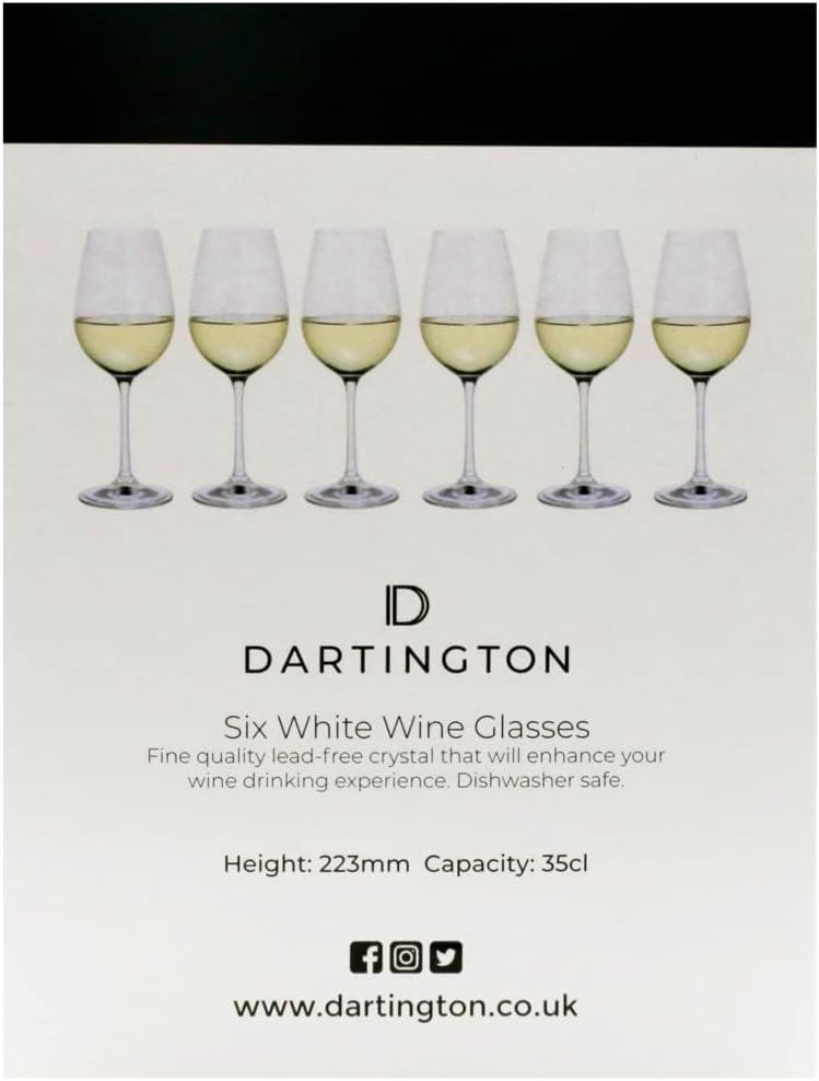 Dartington Crystal Six White Wine Glass, Set of 6