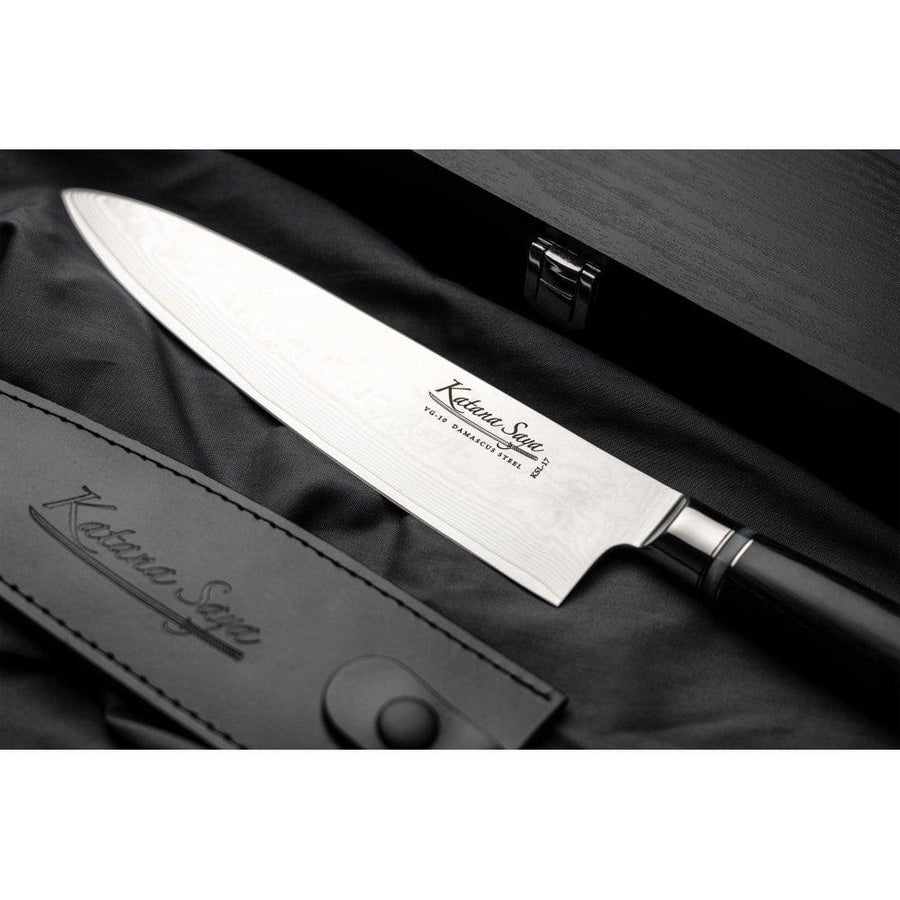 Katana Saya Pakkawood 20cm Chef's Knife - Millys Store