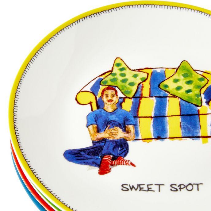 Kit Kemp Doodles set of 4 Tidbit Plates - Millys Store