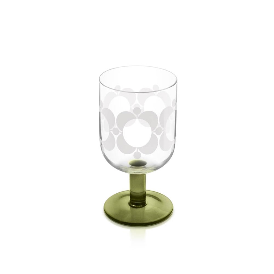 Orla Kiely Atomic Flower Set of 4 Wine Glasses