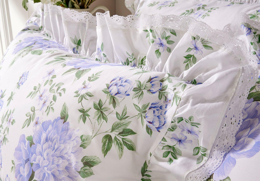 Vantona Edwina 100% Cotton Duvet Cover Set - Lilac - Millys Store
