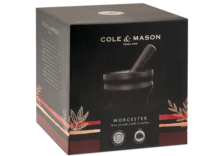 Cole & Mason Granite Pestle & Mortar, Black, 14cm diameter - Millys Store
