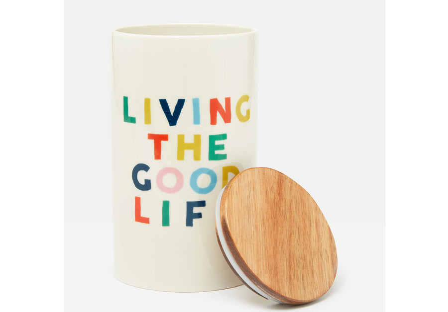 Joules Brightside Living The Good Life Large Storage Cannister