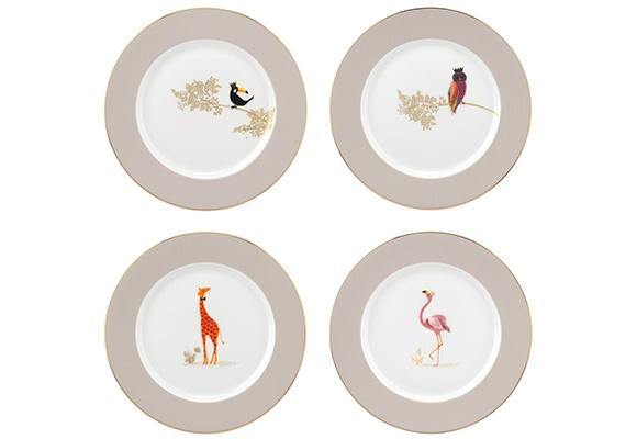 Sara Miller London for Portmeirion Piccadilly Cake Plates Set of 4 - Millys Store