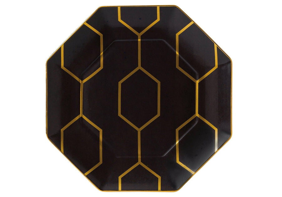 Wedgwood Arris Octagonal Side Plate Charcoal 23cm - Millys Store