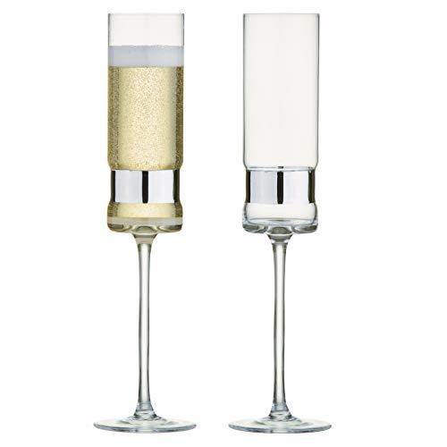 Anton Studio Designs SoHo Champagne Flutes Silver Set of 2 - Millys Store