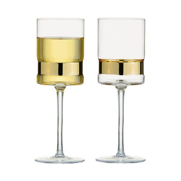 Anton Studio Designs SoHo Wine Glasses Gold Set of 2 - Millys Store