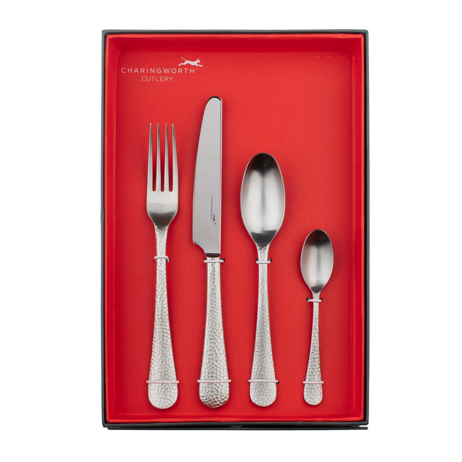 Charingworth Planish Satin 24 Piece Cutlery Set - Millys Store