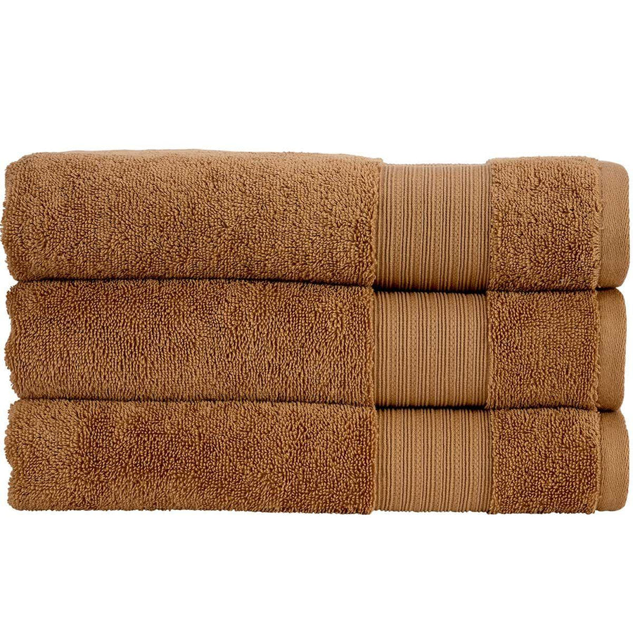 Christy 100% Organic Eco Twist Turkish Combed Cotton Towels - Caramel - Millys Store