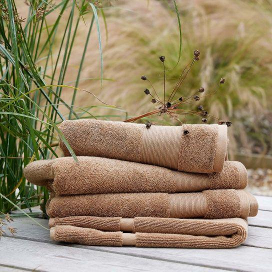 Christy 100% Organic Eco Twist Turkish Combed Cotton Towels - Caramel - Millys Store