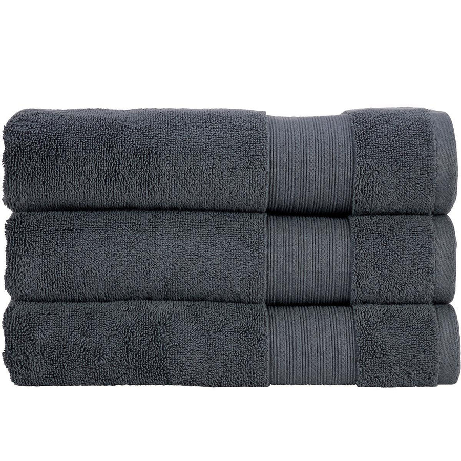 Christy 100% Organic Eco Twist Turkish Combed Cotton Towels - Cinder - Millys Store