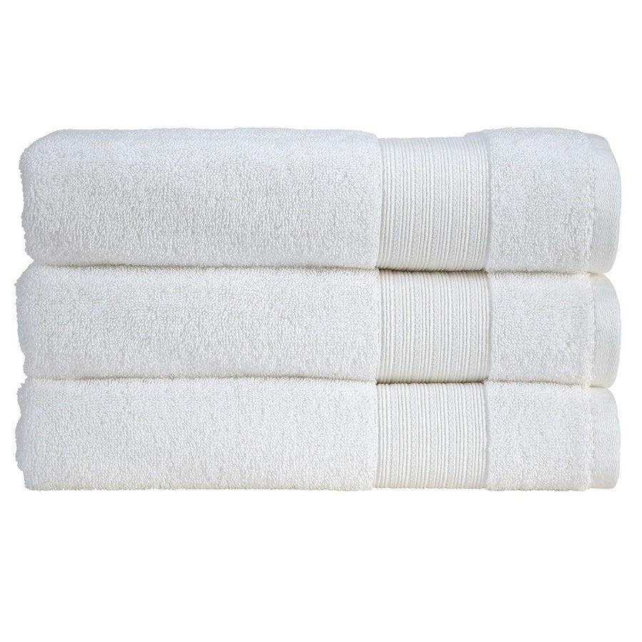 Christy 100% Organic Eco Twist Turkish Combed Cotton Towels - White - Millys Store