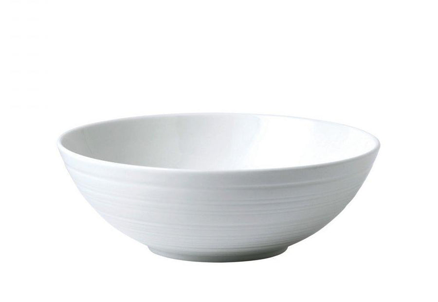 Jasper Conran China White Cereal Bowl Embossed Strata 18cm - Millys Store