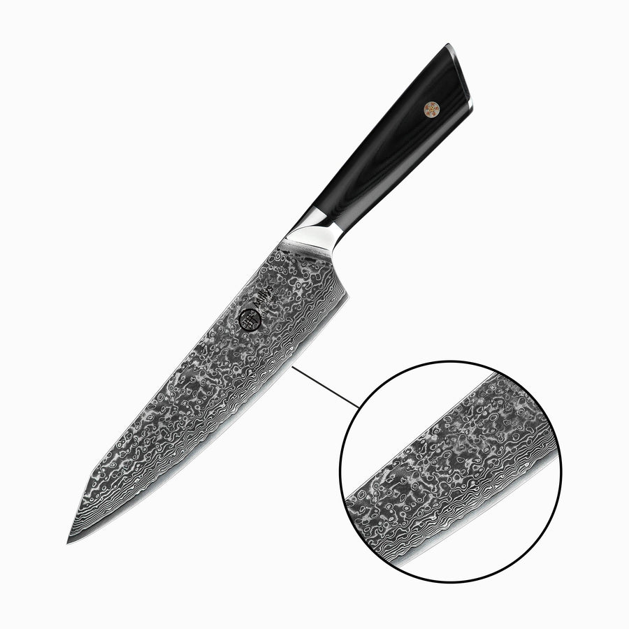 Millys Gourmet Damascus 67 Layer VG10 Steel 5 Piece Knife Block Set + Free Kitchen Shears - Millys Store