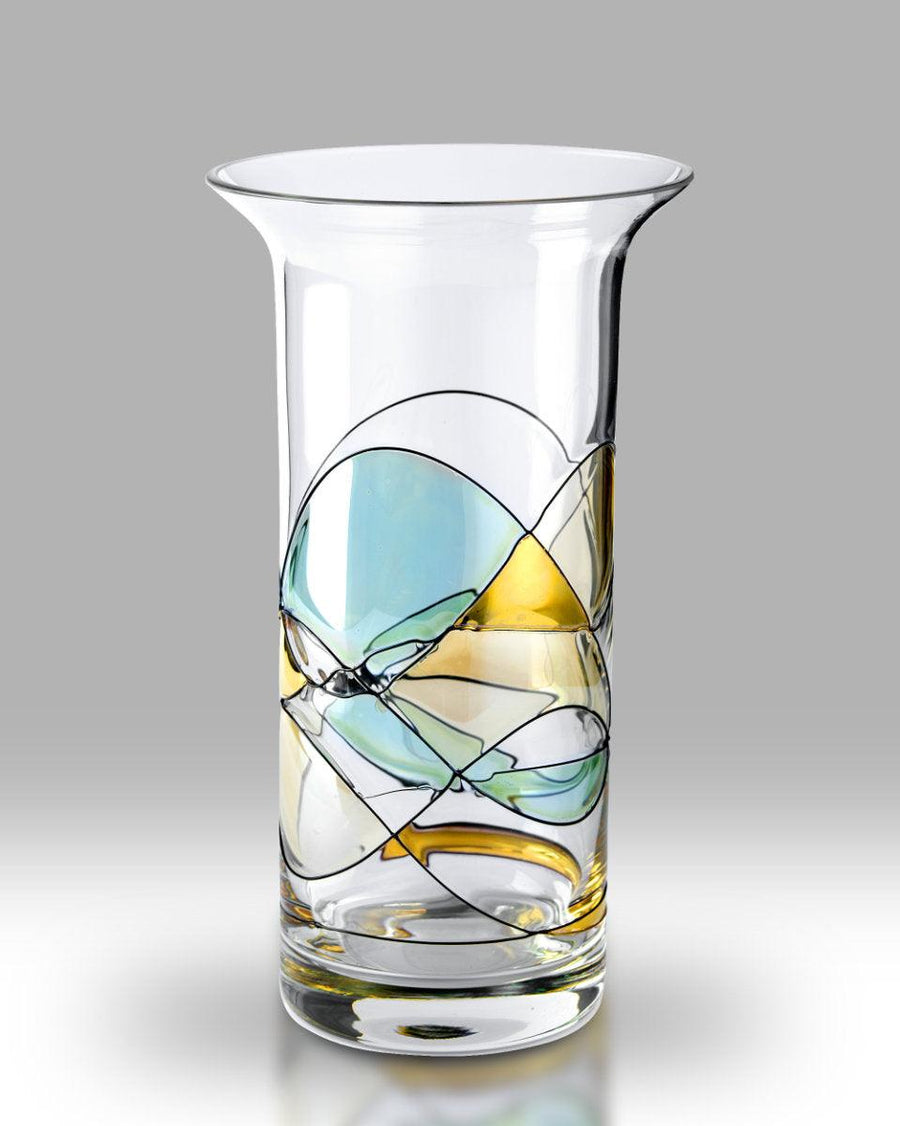 Nobile Glassware Gold Mosaic Chorus Vase 22cm - Millys Store