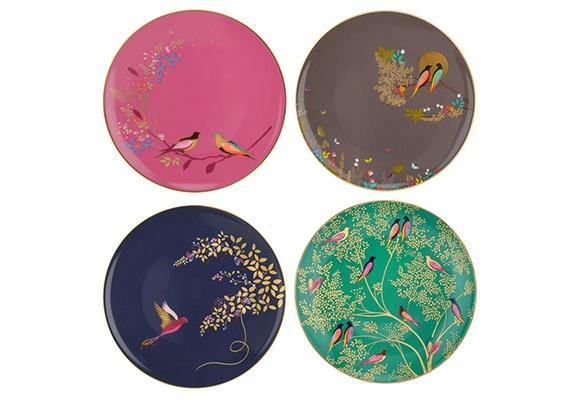 Sara Miller London for Portmeirion Chelsea Collection Cake Plates Set of 4 - Millys Store