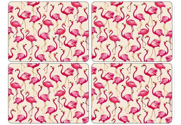 Sara Miller London for Portmeirion The Flamingo Collection 40.1 x 29.8 cm Placemats Set of 4 - Millys Store