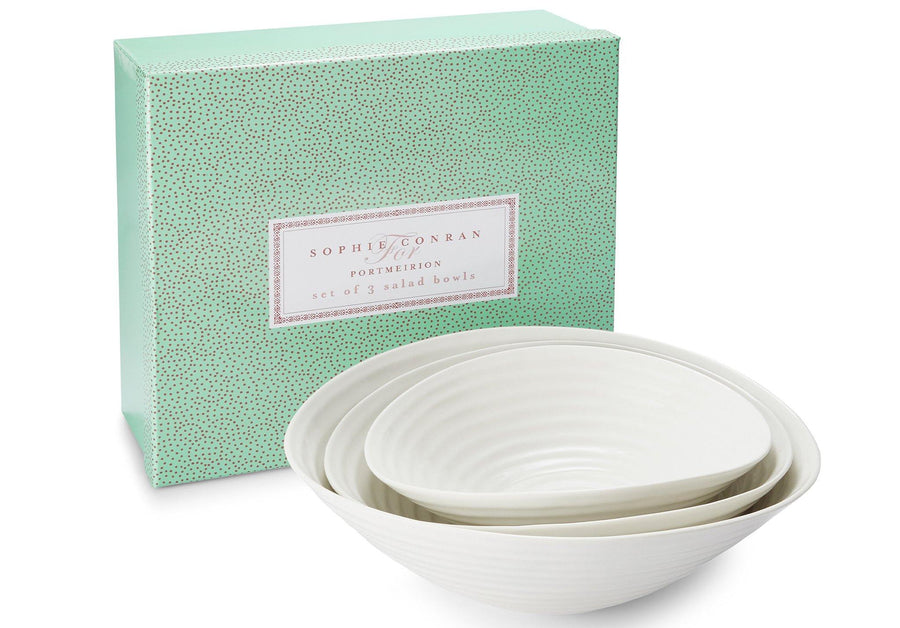 Sophie Conran for Portmeirion Set of 3 Salad Bowls White - Millys Store