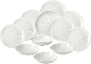 Sophie Conran for Portmeirion White 12 Piece Coupe Dinner Set for 4 People - Millys Store