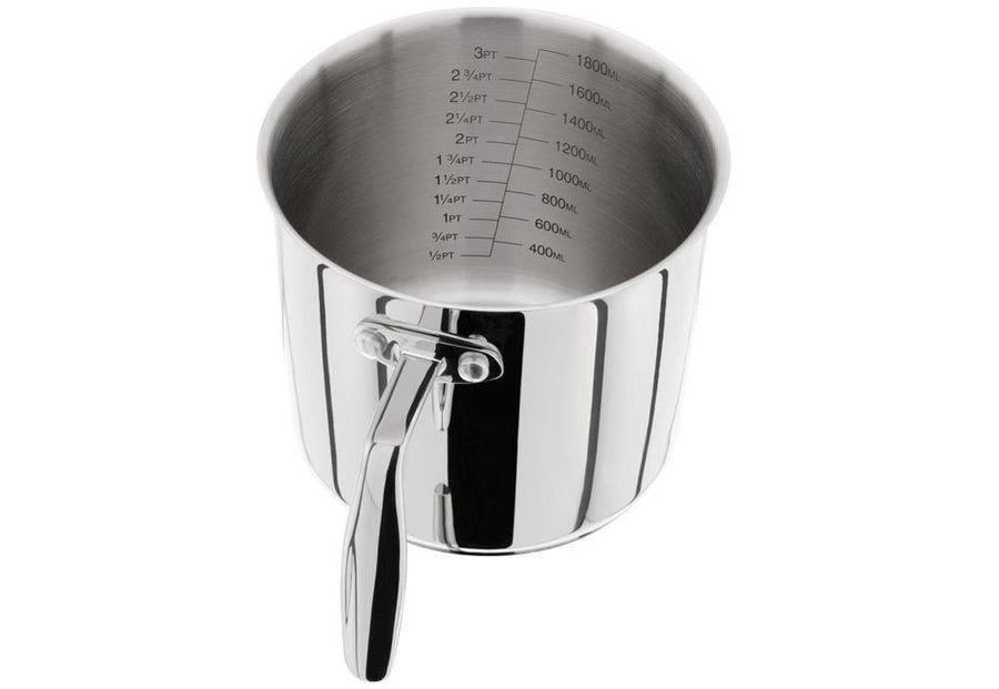 Stellar 7000 Stainless Steel 14cm Milk or Sauce Pot with Measuring Guide 1.8L - Millys Store