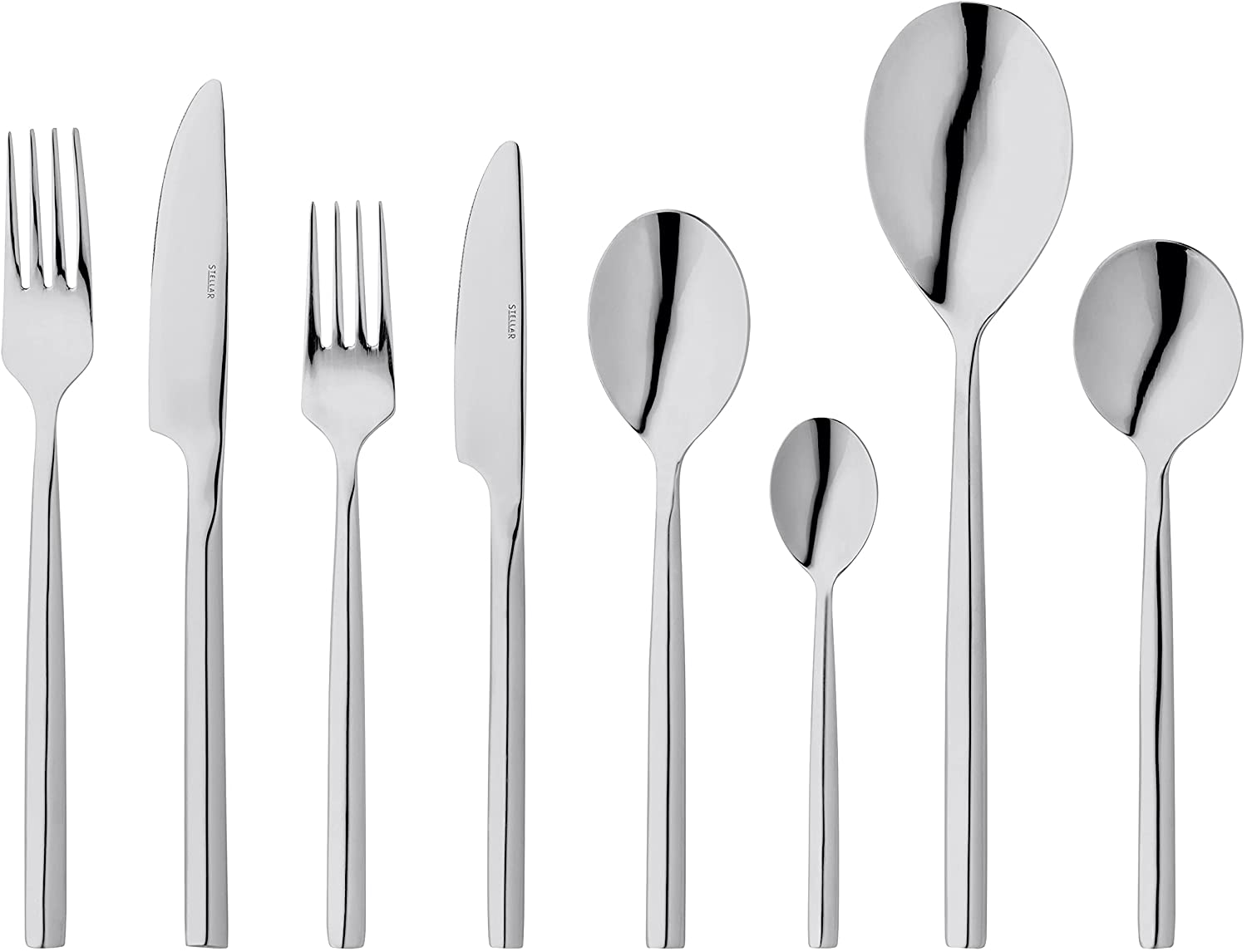 Stellar Cutlery Rochester Polished 44 Piece Boxed Set for 6 People ...