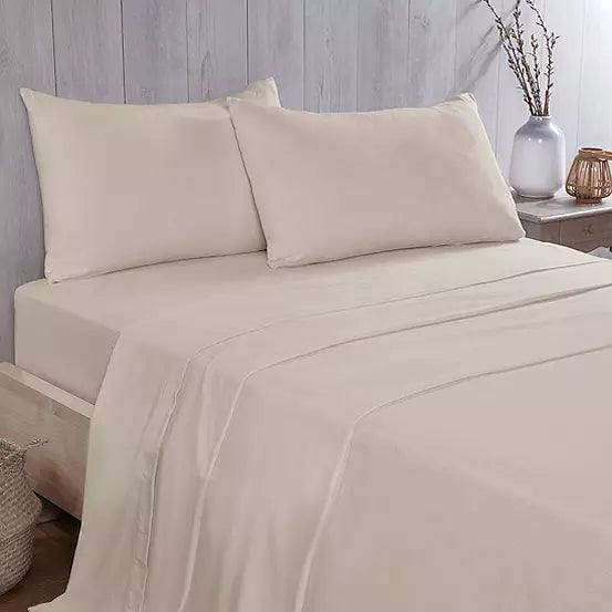 Vantona Easycare 100% Brushed Cotton flannelette fitted Sheets - Cream - Millys Store