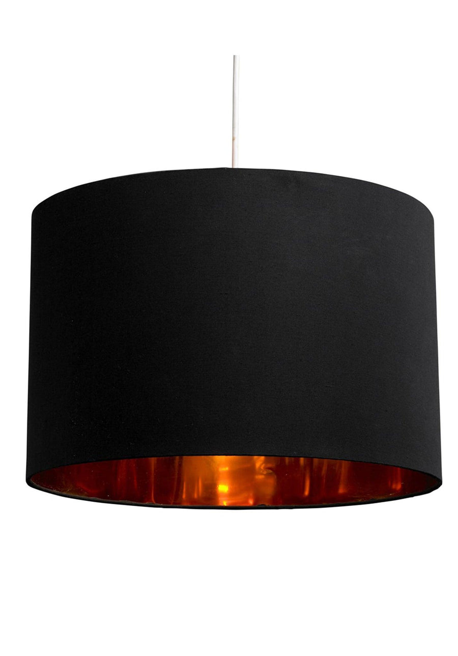 Village At Home Bjorn Pendant Shade - Black with Gold Inner