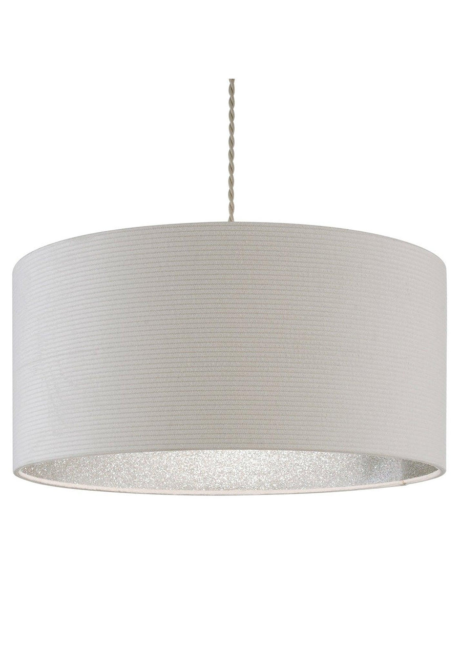 Village At Home   Dazzle Pendant Shade Cream | Silver Inner- Millys Store