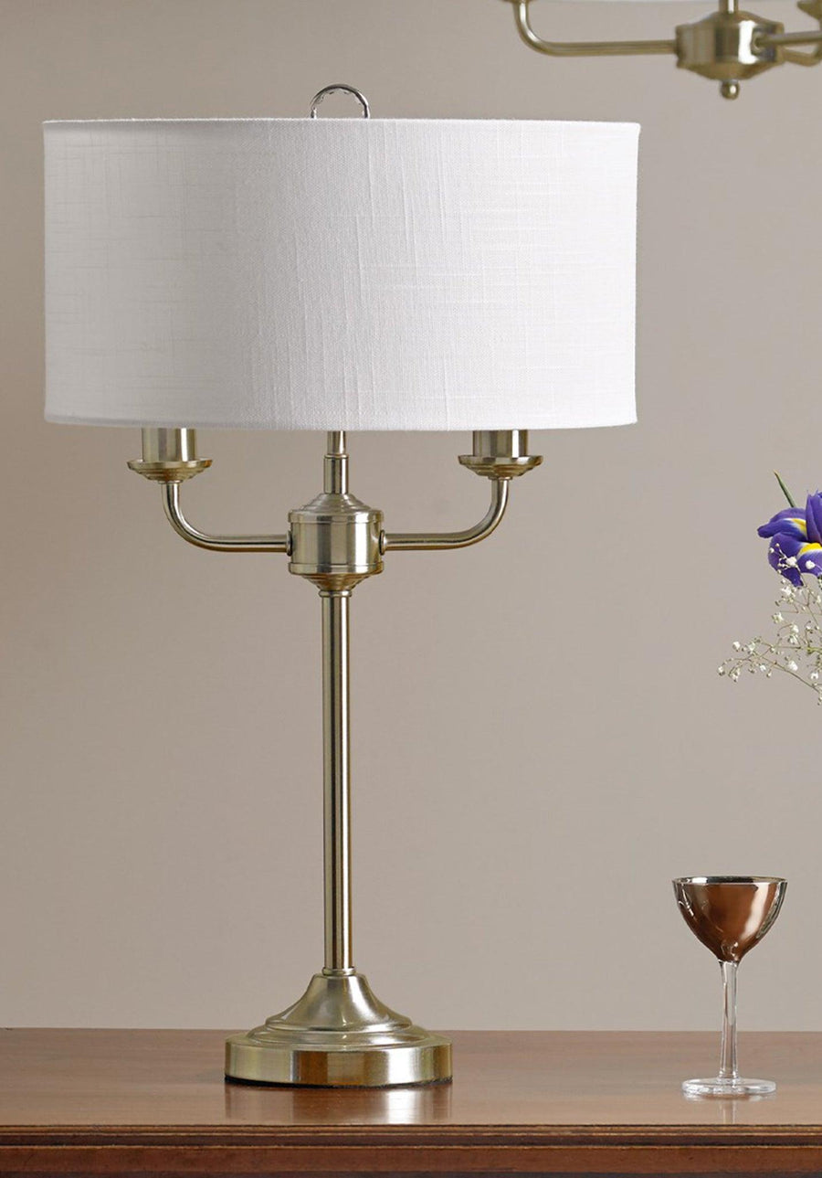 Village At Home Grantham Table Lamp Antique Brass - Millys Store