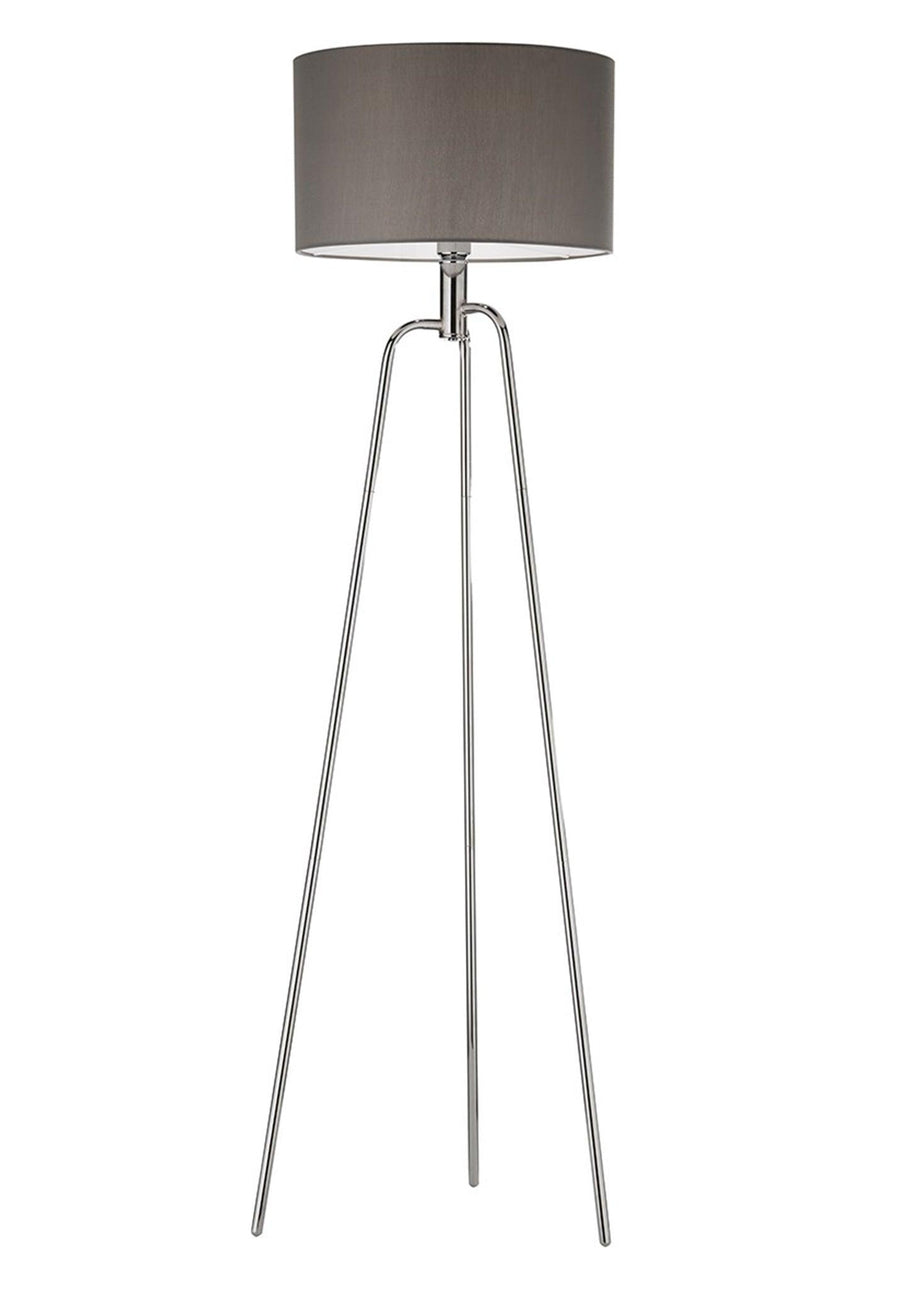 Village At Home Jerry Tripod Floor Lamp Chrome