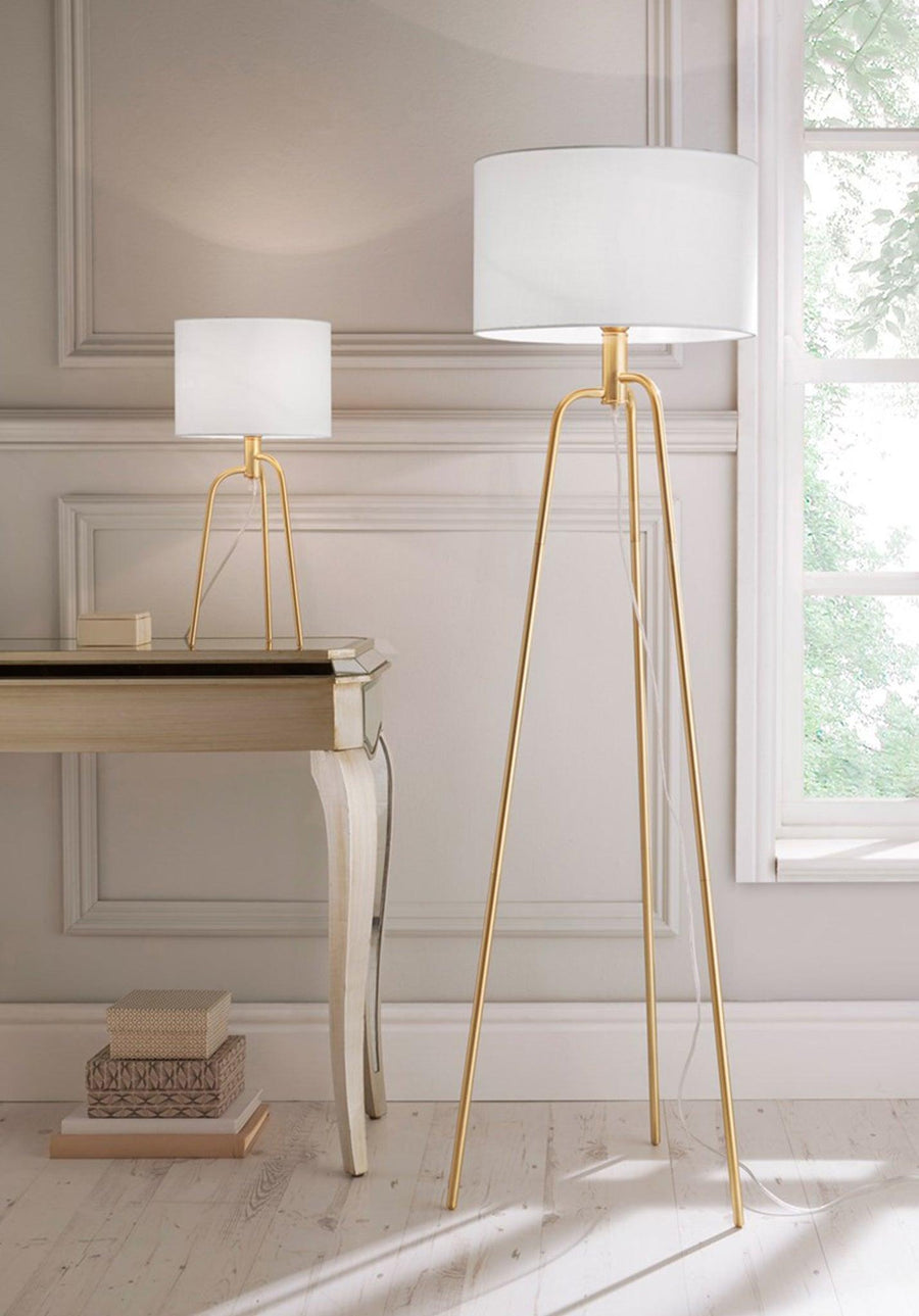 Village At Home Jerry Floor Lamp - Gold- Millys Store