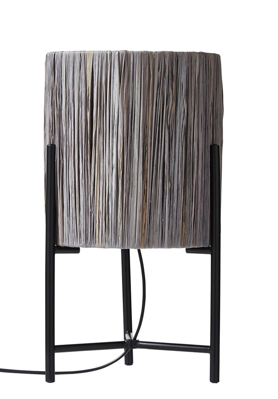 Village At Home Raff Table Lamp Black Base and Grey Shade- Millys Store