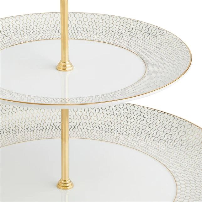 Wedgwood Gio Gold 2 Tier Cake Stand - Millys Store