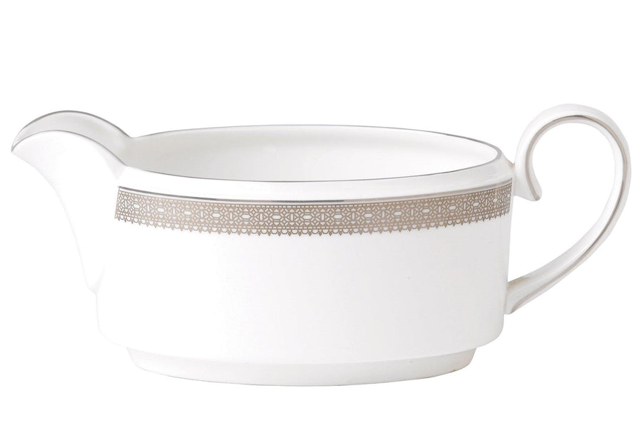 Wedgwood Vera Wang Lace Platinum Sauceboat and Stand - Millys Store