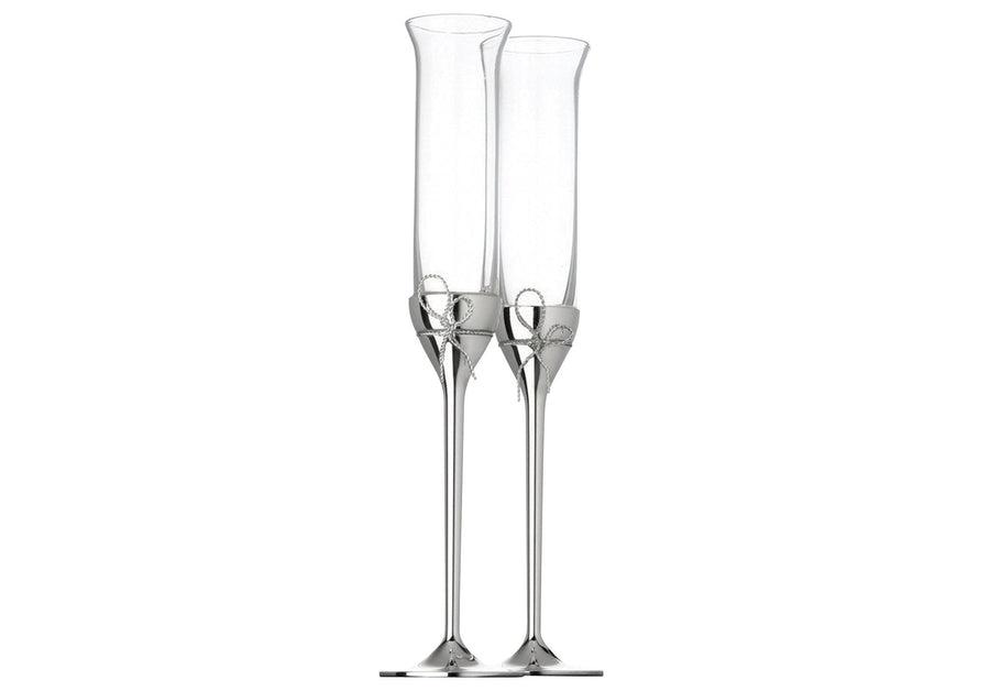 Wedgwood Vera Wang Love Knots Toasting Flutes Set of 2 - Millys Store